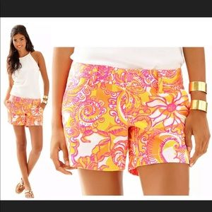 Lilly Pulitzer Callahan Shorts pink orange 6